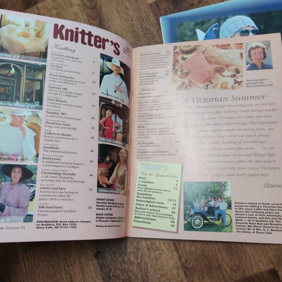 Vintage Knitters Magazine Patterns Victorian Summer Fair Isle 90s Lot 2 1991 - Picture 2 of 3